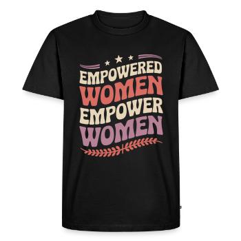 Empowered Women | Feminist statement - Men's Premium Organic T-Shirt - black - Front - Nico (187cm)