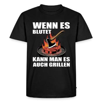 Grillen BBQ Grill - Männer Premium Bio T-Shirt - Schwarz - Vorne - Nico (187cm)