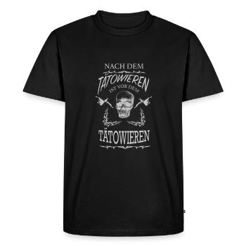 Tatouage Après le tatouage avant le tatouage - T-shirt Premium bio Homme - noir - Devant - Nico (187cm)