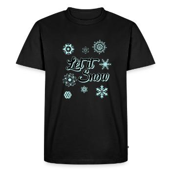 Chemise de neige pour femme et enfant - Let it snow - T-shirt Premium bio Homme - noir - Devant - Nico (187cm)