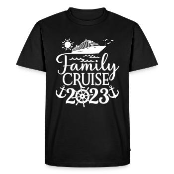 Croisière en famille 2023 Vacances en bateau de croisière - T-shirt Premium bio Homme - noir - Devant - Nico (187cm)