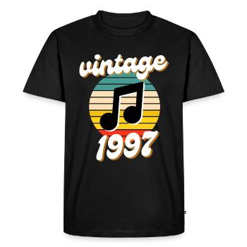 born vintage year 1997 gift idea 90s - Men's Premium Organic T-Shirt - black - Front - Nico (187cm)