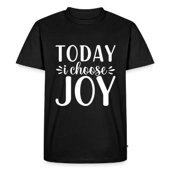 Aujourd’hui, je choisis la joie - T-shirt Premium bio Homme - noir - Devant - Nico (187cm)