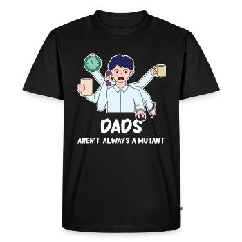 Father's Day strong design - Men's Premium Organic T-Shirt - black - Front - Nico (187cm)