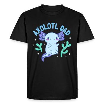 Axolotl Dad Design pour les amateurs d’axolotl - T-shirt Premium bio Homme - noir - Devant - Nico (187cm)