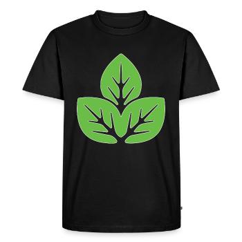Conception de feuilles vertes nature pour les fiers végétaliens - T-shirt Premium bio Homme - noir - Devant - Nico (187cm)