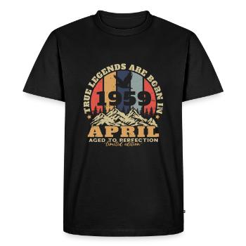 Avril 1959 Vintage cadeau d'anniversaire - T-shirt Premium bio Homme - noir - Devant - Nico (187cm)