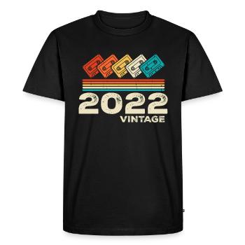 Légendaire Depuis 2022 Vintage Rétro Anniversaire - T-shirt Premium bio Homme - noir - Devant - Nico (187cm)