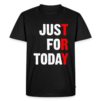 Juste pour aujourd’hui - Essayez - T-shirt Premium bio Homme - noir - Devant - Nico (187cm)