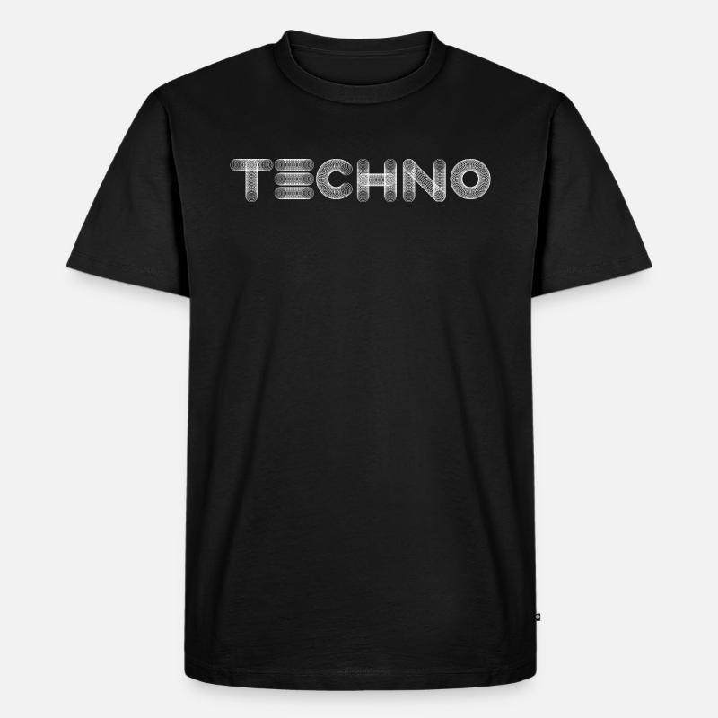 Geometrisches Techno-Logo - Männer Premium Bio T-Shirt - Schwarz