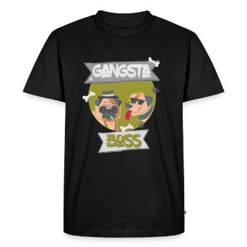 Gangsta Boss: Chiens de mafia sympas: Pug Gangster - T-shirt Premium bio Homme - noir - Devant - Nico (187cm)