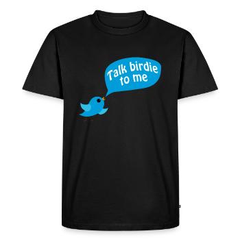 Cadeau animal de compagnie moineau perroquet humour oiseau - T-shirt Premium bio Homme - noir - Devant - Nico (187cm)