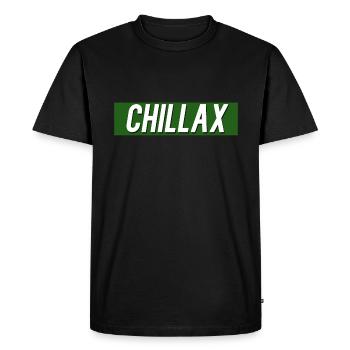 Chillax disant cadeau paralysant d'humeur paresse - T-shirt Premium bio Homme - noir - Devant - Nico (187cm)