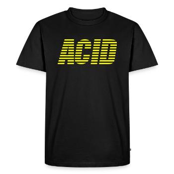 acid house techno - T-shirt Premium bio Homme - noir - Devant - Nico (187cm)