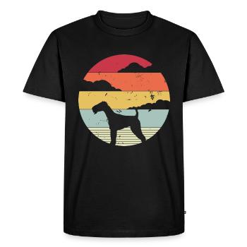Airedale Terrier Design - Airedale Terrier Geschen - T-shirt Premium bio Homme - noir - Devant - Nico (187cm)