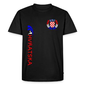 Croatie Football - T-shirt Premium bio Homme - noir - Devant - Nico (187cm)