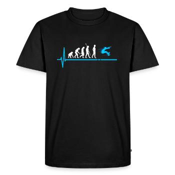 saut en longueur athlétisme sauteurs en longueur - T-shirt Premium bio Homme - noir - Devant - Nico (187cm)