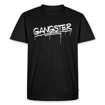 Gangster - T-shirt Premium bio Homme - noir - Devant - Nico (187cm)