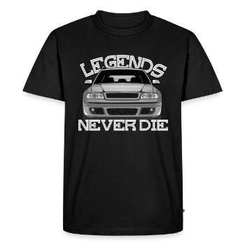 RS4 B5 legends never die - Men's Premium Organic T-Shirt - black - Front - Nico (187cm)