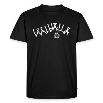 Walhalla - Walknut Runes - Men's Premium Organic T-Shirt - black - Front - Nico (187cm)