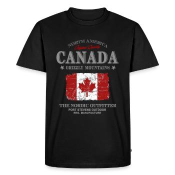 Kanada - Maple Leaf - Canada - Men's Premium Organic T-Shirt - black - Front - Nico (187cm)