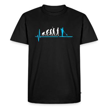 Stand Up Paddle Evolution - SUP Heartbeat - T-shirt Premium bio Homme - noir - Devant - Nico (187cm)