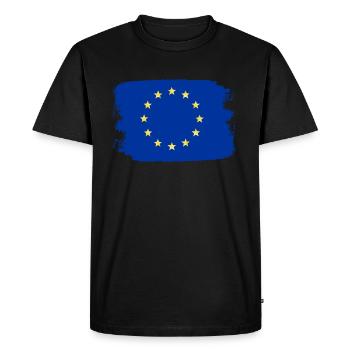 Drapeau de l'UE étoiles de l'UE Union européenne - T-shirt Premium bio Homme - noir - Devant - Nico (187cm)