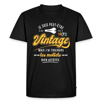 1972 vélo anniversaire 51 ans velo cycliste sport - T-shirt Premium bio Homme - noir - Devant - Nico (187cm)