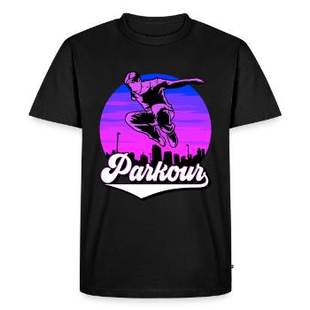Parkour Freerunner Traceur Le Parcour parkourshirt - Men's Premium Organic T-Shirt - black - Front - Nico (187cm)