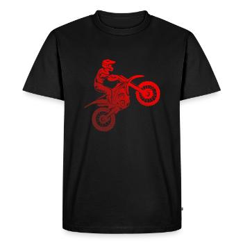 Dirt Bike Moto Motard Enfants Motocross - T-shirt Premium bio Homme - noir - Devant - Nico (187cm)