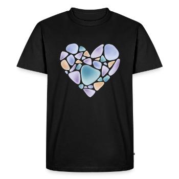 Grimpeurs Escalade cardiaque Escalade de bloc - T-shirt Premium bio Homme - noir - Devant - Nico (187cm)