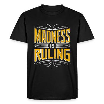 La folie règne sur le monde Motivation Espoir - T-shirt Premium bio Homme - noir - Devant - Nico (187cm)