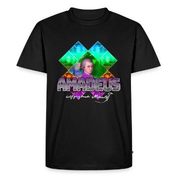 Mozart Pop Art | Wolfgang Amadeus Mozart Cadeau - T-shirt Premium bio Homme - noir - Devant - Nico (187cm)