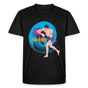 Karate Jiu-Jitsu Taekwondo Kickboxing Muay Thai - Men's Premium Organic T-Shirt - black - Front - Nico (187cm)