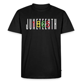 Juneteenth Black History Celebrating Black Freedom - T-shirt Premium bio Homme - noir - Devant - Nico (187cm)