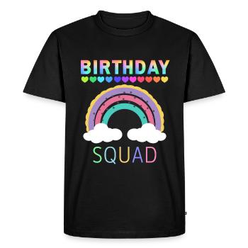 Birthday Squad Rainbow LGBTQ - Men's Premium Organic T-Shirt - black - Front - Nico (187cm)
