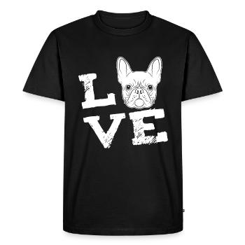 Bouledogue Français - bouledogue Français - l’ - T-shirt Premium bio Homme - noir - Devant - Nico (187cm)