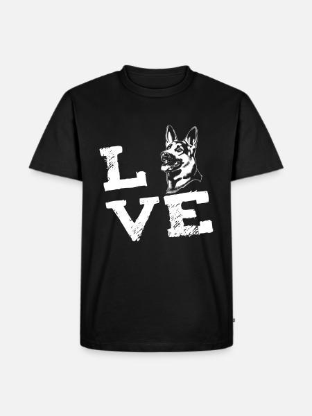LOVE - German Shepherd - German Shepherd - Men's Premium Organic T-Shirt - black