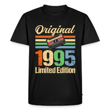 1995 Limited Edition - Men's Premium Organic T-Shirt - black - Front - Nico (187cm)