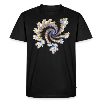 Fractale Explosion - T-shirt Premium bio Homme - noir - Devant - Nico (187cm)