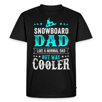 SNOWBOARD DAD Retro Vintage Dad Father Gift - Men's Premium Organic T-Shirt - black - Front - Nico (187cm)
