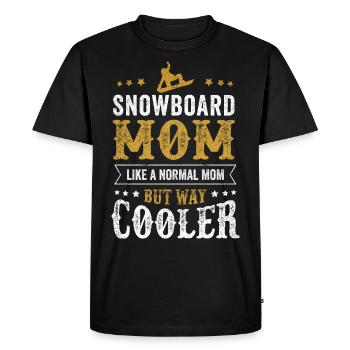 SNOWBOARD MOM retro vintage mom mom gift - Men's Premium Organic T-Shirt - black - Front - Nico (187cm)