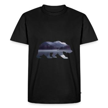 Bear - Landscape Mix - Men's Premium Organic T-Shirt - black - Front - Nico (187cm)