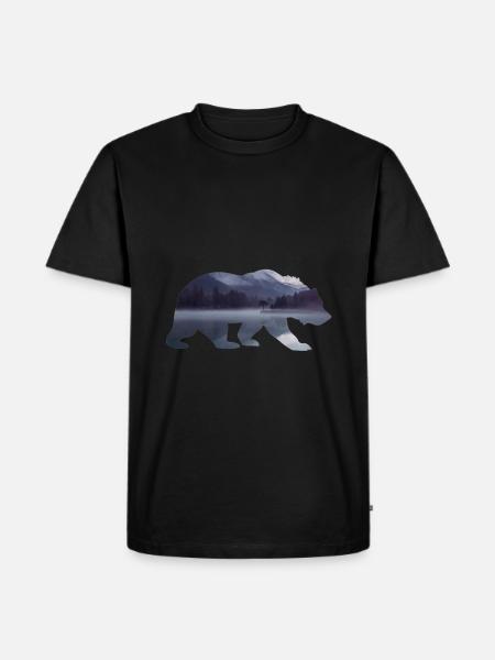 Bear - Landscape Mix - Men's Premium Organic T-Shirt - black
