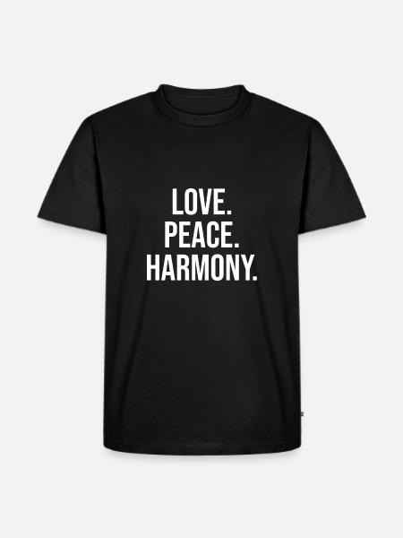 Love Peace Harmony - Men's Premium Organic T-Shirt - black