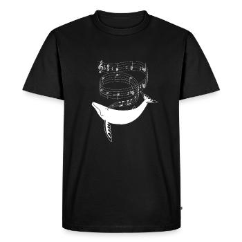 La baleine crée de la musique - T-shirt Premium bio Homme - noir - Devant - Nico (187cm)