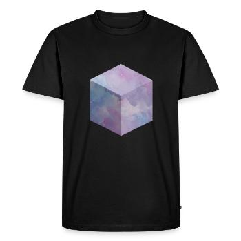 Galaxy Cube - T-shirt Premium bio Homme - noir - Devant - Nico (187cm)