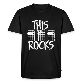 This Guitar Dad Rocks - Men's Premium Organic T-Shirt - black - Front - Nico (187cm)