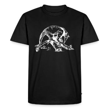 Ameisenbär weiß/schwarz - Männer Premium Bio T-Shirt - Schwarz - Vorne - Nico (187cm)