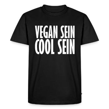Être végétalien Être cool - drôle de dicton végétalien - T-shirt Premium bio Homme - noir - Devant - Nico (187cm)